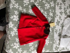 ❤️Gucci Babies Red Collared Corduroy Coat Size 9/12 months NWT 100% Authentic❤️ - Picture 1 of 13