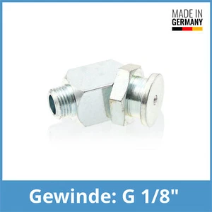 DIN 3404 M1 (Ø16mm) G 1/8" 45° Winkel-Flachschmiernippel Stahl verzinkt - Picture 1 of 1