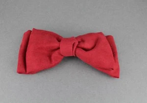 Dark Red barrette big Bow faux suede fabric hair clip accessory alligator clip - Picture 1 of 6