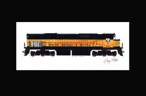 Spokane Portland & Seattle C636 #341 11"x17" Matted Print Andy Fletcher signed - Picture 1 of 1