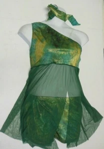 2 Piezas Baile Lírico Contemporáneo Disfraz Iridiscente Botín Pantalones Cortos Malla Falda - Imagen 1 de 9