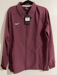 Chaqueta borgoña cortavientos de fútbol americano Nike Therma con cremallera completa CI4472-669 grande para hombre - Imagen 1 de 4