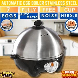 Electric Automatic 7 Egg Boiler Stainless Steel Bowl Cooker Poacher 350W 240V - Picture 1 of 12