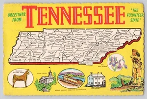 Grüße aus Tennessee Postkarte • Großbrief Karte Flagge Sehenswürdigkeiten Wahrzeichen - Bild 1 von 2