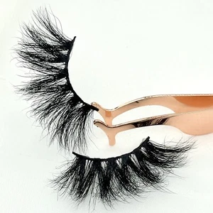 25mm Mink Eyelashes Mink Natural Extension Black Makeup 3D Black Soft Lashes - Picture 1 of 4