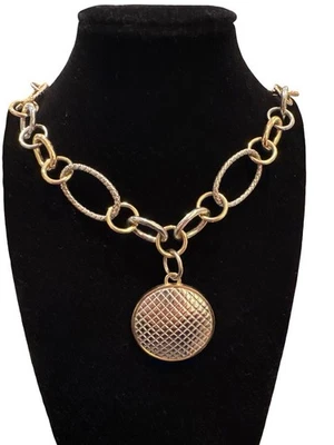 White House Black market gold And Silver Tone Statement Necklace  - Image 1 of 4