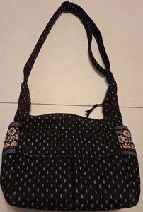 Vera Bradley Vintage Alpine Black Crossbody Bag in Super Nice Used Condition - Picture 1 of 6