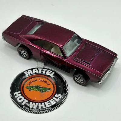 Hot Wheels Custom Charger with Collector’s Button : Redline : White Interior - Image 1 of 4
