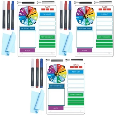  3 Sets Planungstafeln Schreibtisch Whiteboard Planertafel Zeitplan - Bild 1 von 4