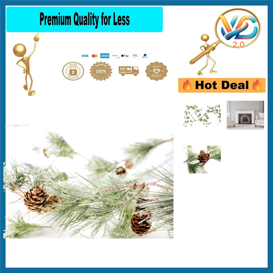 CraftMore Smokey Pine Garland 6 Feet M727