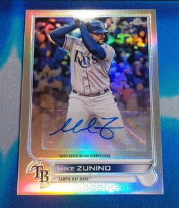 Mike Zunino 2022 Topps Chrome Update Baseball Refractor Auto #AC-MZ (Rays) - Picture 1 of 2