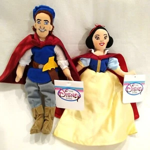 Snow White Bean Bag Disney Lot of 2 Prince Princess Plush Beanies Plushies NWT - Picture 1 of 12