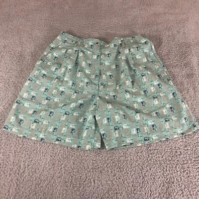 Pantalones cortos de golf para mujer talla 12 con tema de carro de golf verde azulado Foto 1 de 4