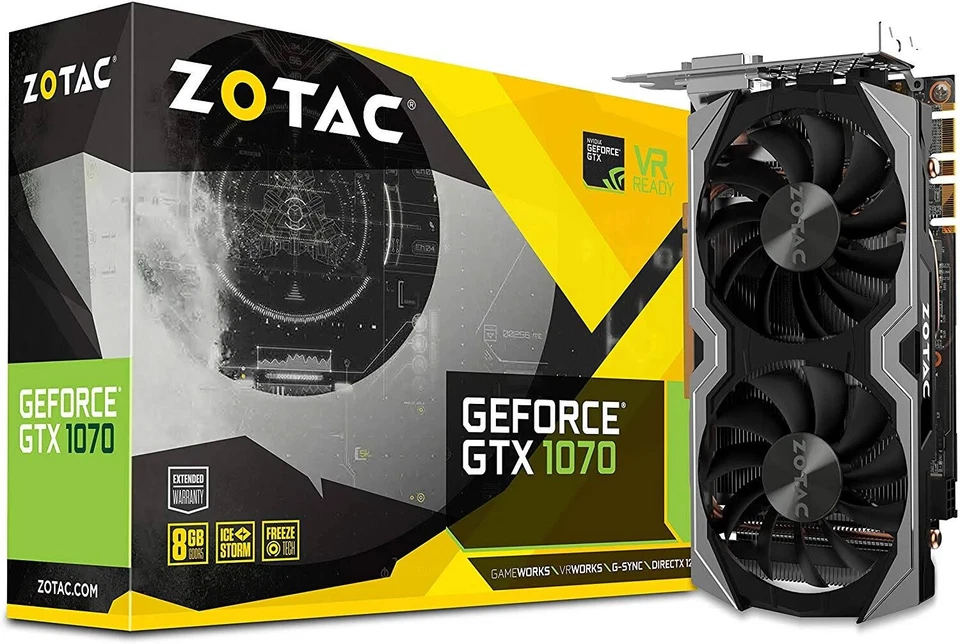LOOK ZOTAC GeForce GTX 1070 8 GB  "BOX ONLY NO GRAPHICS CARD BOX ONLY" - Image 1 of 1