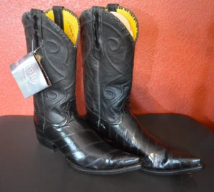 El General 1910 Herren schwarz Leder Western Cowboystiefel, spitz zulaufend, 9,5, 9 1/2 - Bild 1 von 7