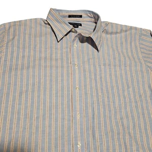 Camisa Lands' End Original Oxford Para Hombre Rayas Manga Larga Abotonada Talla XL - Imagen 1 de 12