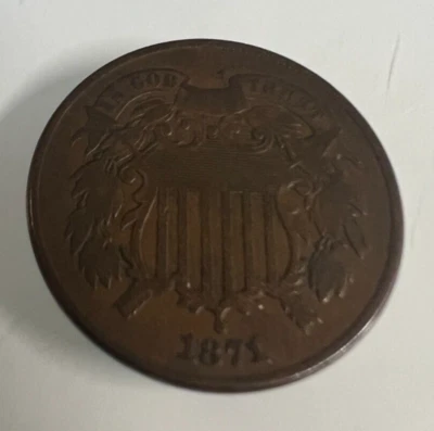 1871 2 Cent Piece - Nice Condition! Better Date! - Image 1 of 2