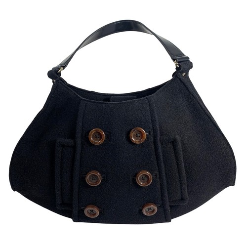 Borsa hobo Kate Spade New York Cadee Beantown nera feltro lana *aspetto pavone*