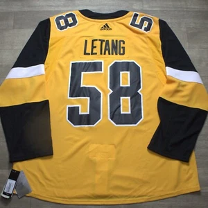 Kris Letang Pittsburgh Penguins #58 Gold Adidas Hockey Jersey size 60 NHL, NHLPA - Picture 1 of 6