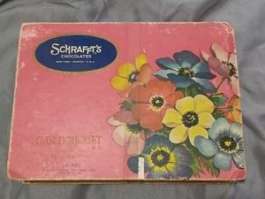 Vintage 1950's Schrafft's Chocolates Gay Bouquet Empty Box - See Listing - Picture 1 of 7