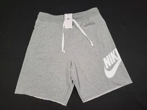 Nike Mens Sportswear Alumni  French Terry Casual Shorts Gray White  AR2375-064 - Picture 1 of 13