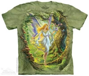 Fairy Queen Green Winged Woman Fantasy T-Shirt Mountain Angel Cotton S-4X - Picture 1 of 6
