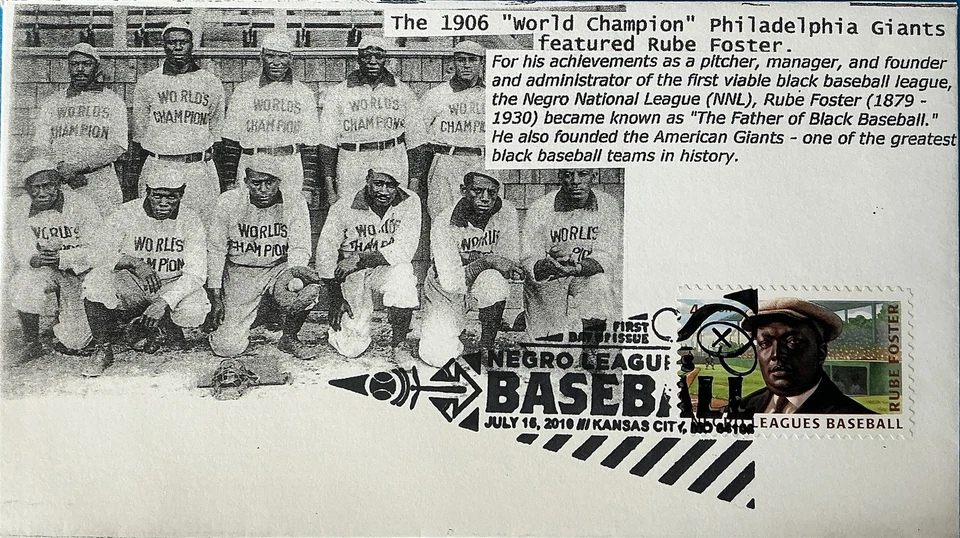 LEB 4466 The Negro Leagues Baseball Rube Foster Philadelphia Giants  - Image 1 of 1