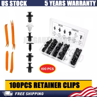 100 PCS Box Set Bumper Fender Liner Push Type Retainer Clips for Acura Fastener - Image 1 of 4
