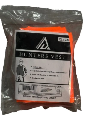 NEW HUNTERS VEST Size  XL-2XL  52 Inches Chest Orange Collor - Image 1 of 4