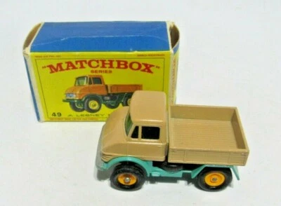 MATCHBOX LESNEY #49 UNIMOG 1960's ENGLAND MIB TAN COLOR NO SCRATCHES - Image 1 of 3