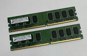 4GB Kit (2 x 2GB) Micron MT16HTF25664AY-800J1 PC2-6400U DDR2 Computer Memory RAM - Picture 1 of 3