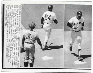 Willie Mays 1971 rompe récord de 1.950ª edición "histórica" foto AP 8X10 de colección - Imagen 1 de 2