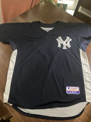 Majestic Cool Base New York Yankees Batting Practice Jersey Size L Derek Jeter Cover
