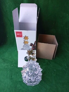 Mikasa Golden Stars Baum bedeckt Box 8" Schmuckschatulle Sammlerstück Kristall USA - Bild 1 von 4