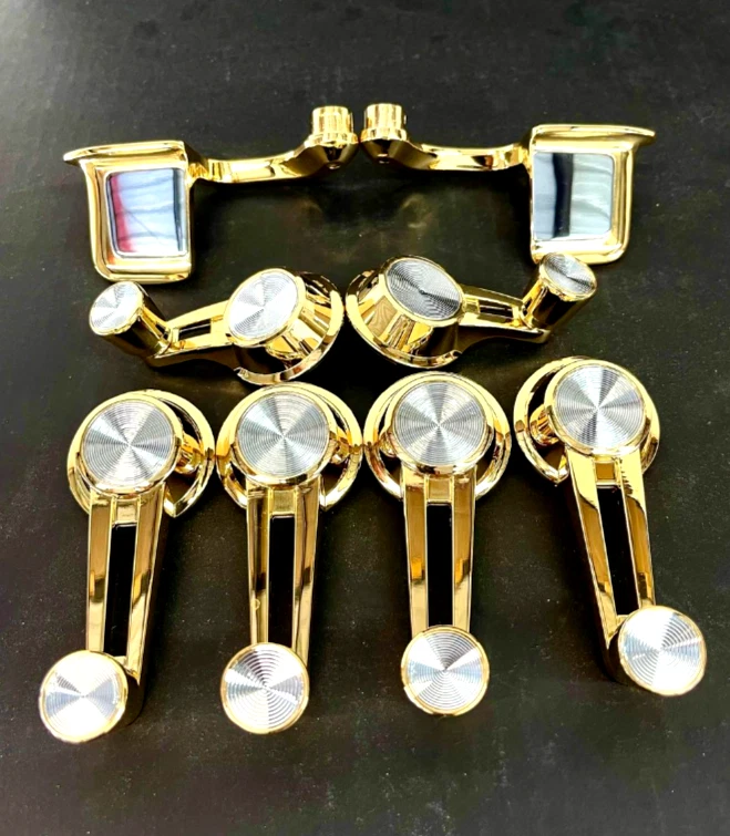 1959-66 Chevy  Impala Two Tone 24kt Gold Window Crank & Handle Set - Image 1 of 1