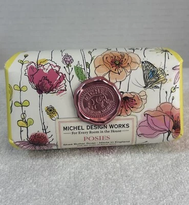 MICHEL DESIGN WORKS POSIES Artisanal Bath Bar Soap 8.7 oz- NEW - Image 1 of 4