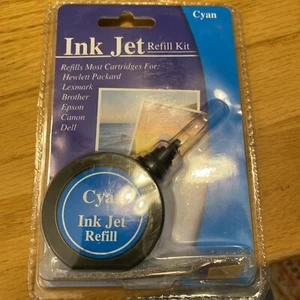 CYAN INK JET REFILL KIT HP,DELL,EPSON, Lexmark, Brother, canon New sealed - Picture 1 of 2