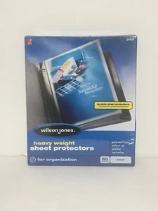Wilson Jones Blattschoner, schwer, Top-Loading, transparent, 50 Blatt/Box - Bild 1 von 2
