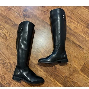 Franco Sarto Women's Henrietta Faux Leather Riding Boots Black Size 6 NWOB - Picture 1 of 13