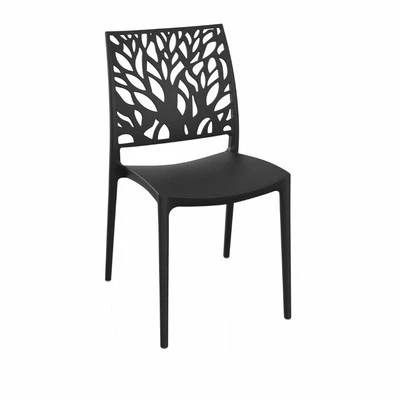 Sedia Tree in polipropilene rinforzata con fibra di vetro colore nero grafite - Immagine 1 di 4