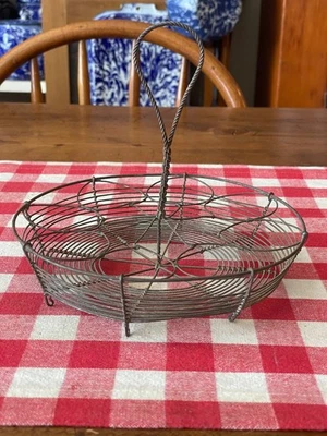 Antique Wire Egg Basket/Carrier (circa 1920) - Image 1 of 3