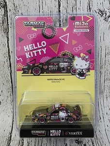 TARMAC WORKS VERTEX NISSAN SILVIA S14 HELLO KITTY 1/64 BLACK CHROME T64G-018-HK - Picture 1 of 1