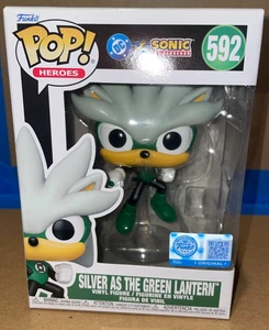 Funko Pop! 592 Silver as The Green Lantern, Sonic + DC - Target Exclusive, mit Pro - Bild 1 von 12