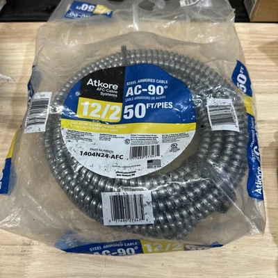 Atkore Solid AC-90   12/2 x 50 ft.  Steel Armored Cable - Image 1 of 2