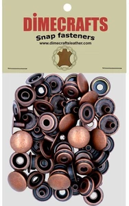 Dimecrafts Cuero 15mm Línea 24 Broches de presión Chapado en Cobre 20/paquete - Imagen 1 de 8