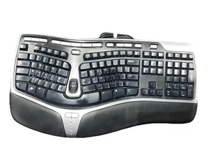 Microsoft Natural Ergonomic Keyboard 4000 V1.0 KU-0462 Schwarz Kabelgebunden USB Getestet - Bild 1 von 16