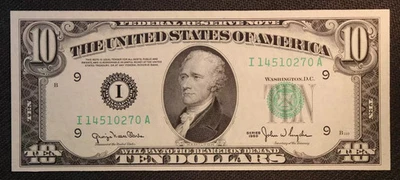 Gem UNC 1950 $10 Minneapolis district Federal Reserve Note , tough note * - Image 1 of 3