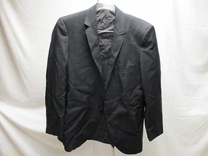 Chaqueta Deportiva Blazer Hart Schaffner & Marx Negra Lisa 42 Regular Dos Botones EE. UU. - Imagen 1 de 5