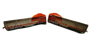 Marx O Santa Fe 21 Twin F3 Diesel AA Loco Set Working Powered & Dummy Vtg 1950s - Picture 1 of 12