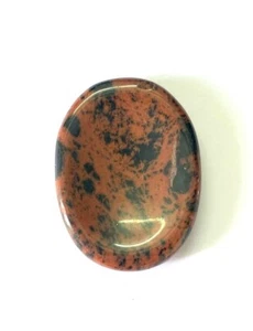 Mahagoni Obsidian Worry Stone Crystal Healing Thumb Stone Gift Handcrafted - Picture 1 of 2